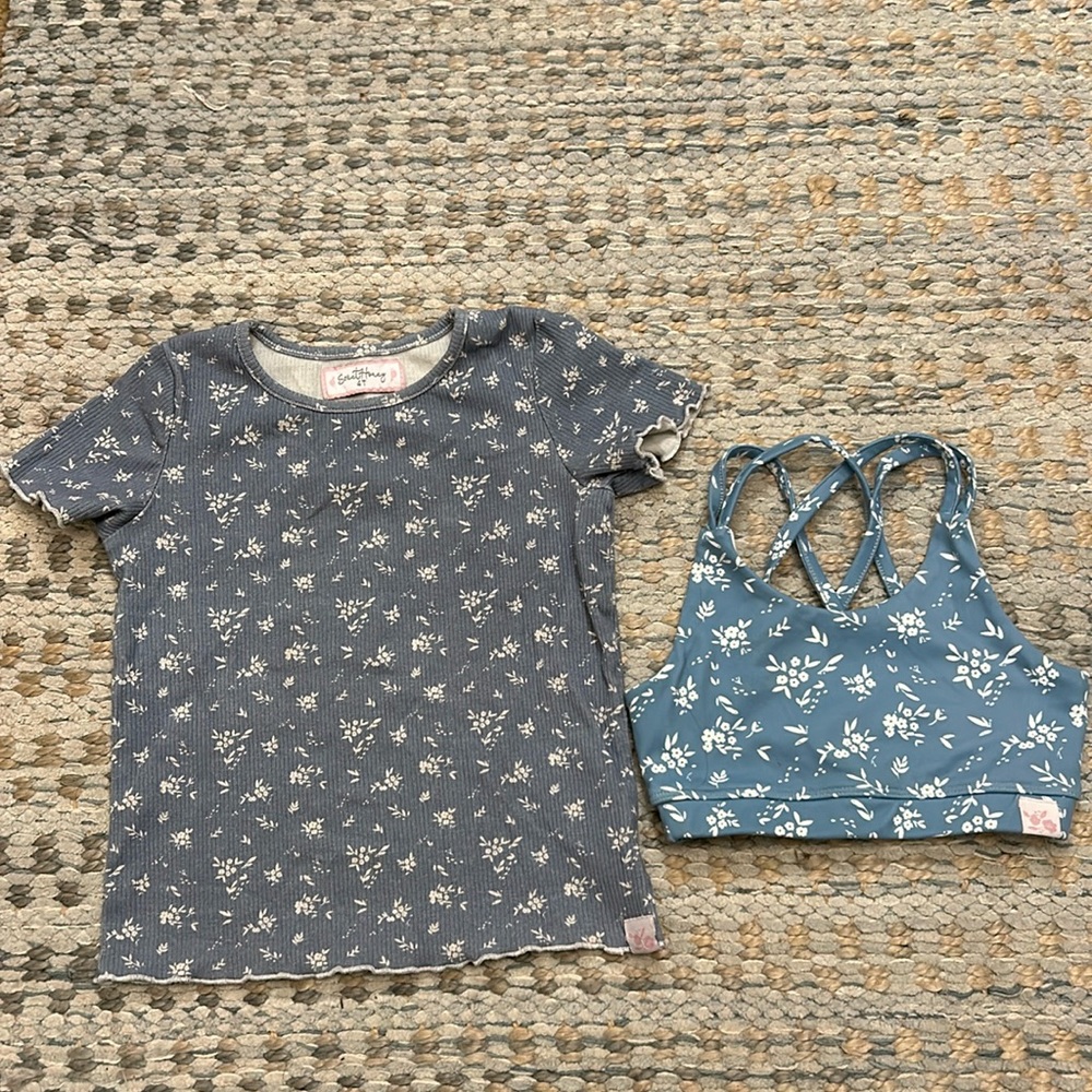Little Girls Sweet Honey Shirt & Bra Set